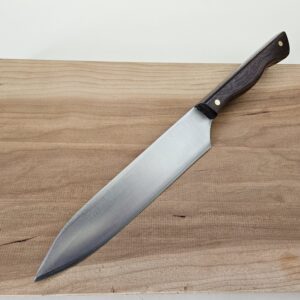 High carbon chef's knife with Claro Walnut handle