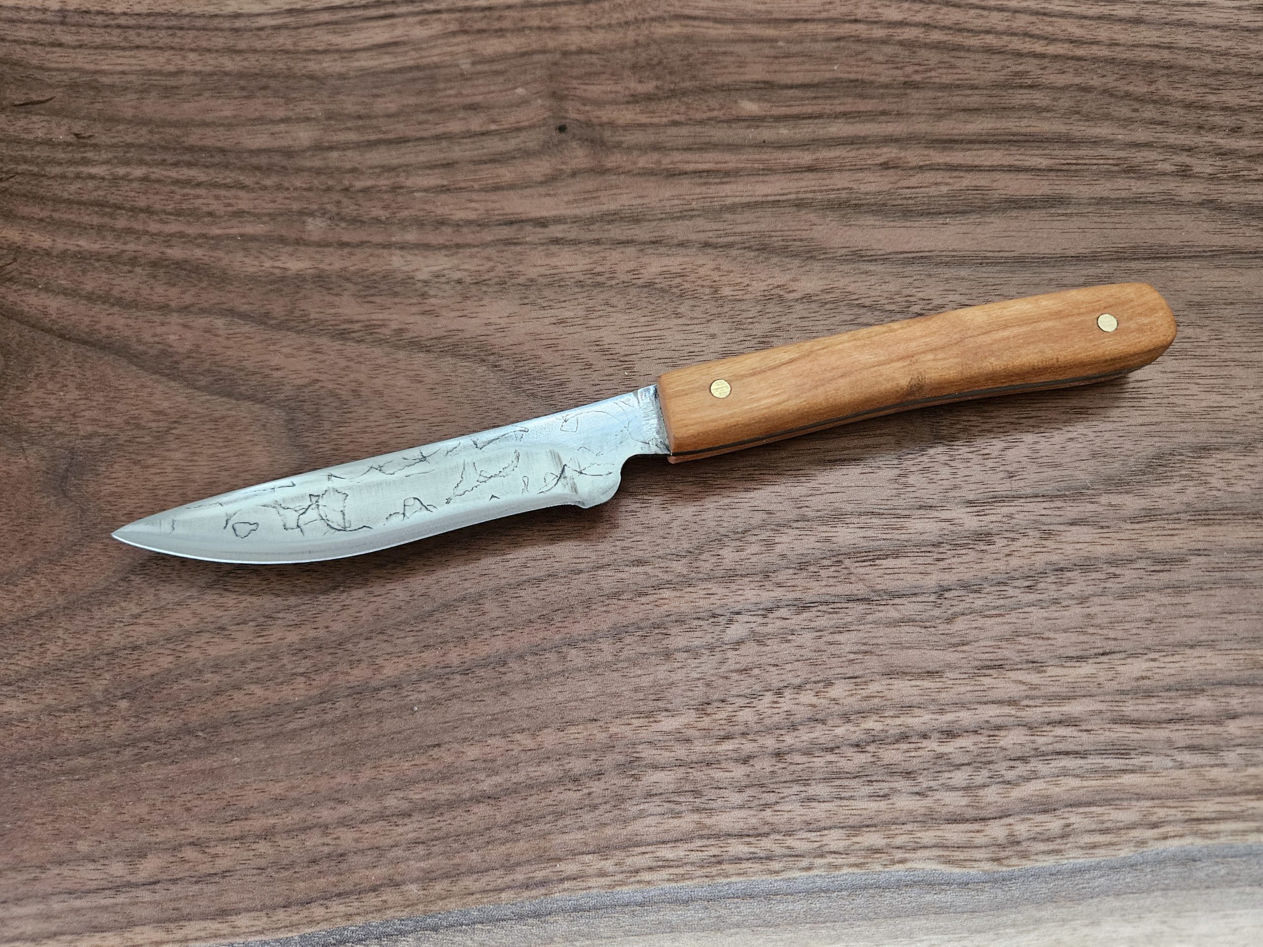 Paring knife - forged by hand from a car - Image 3