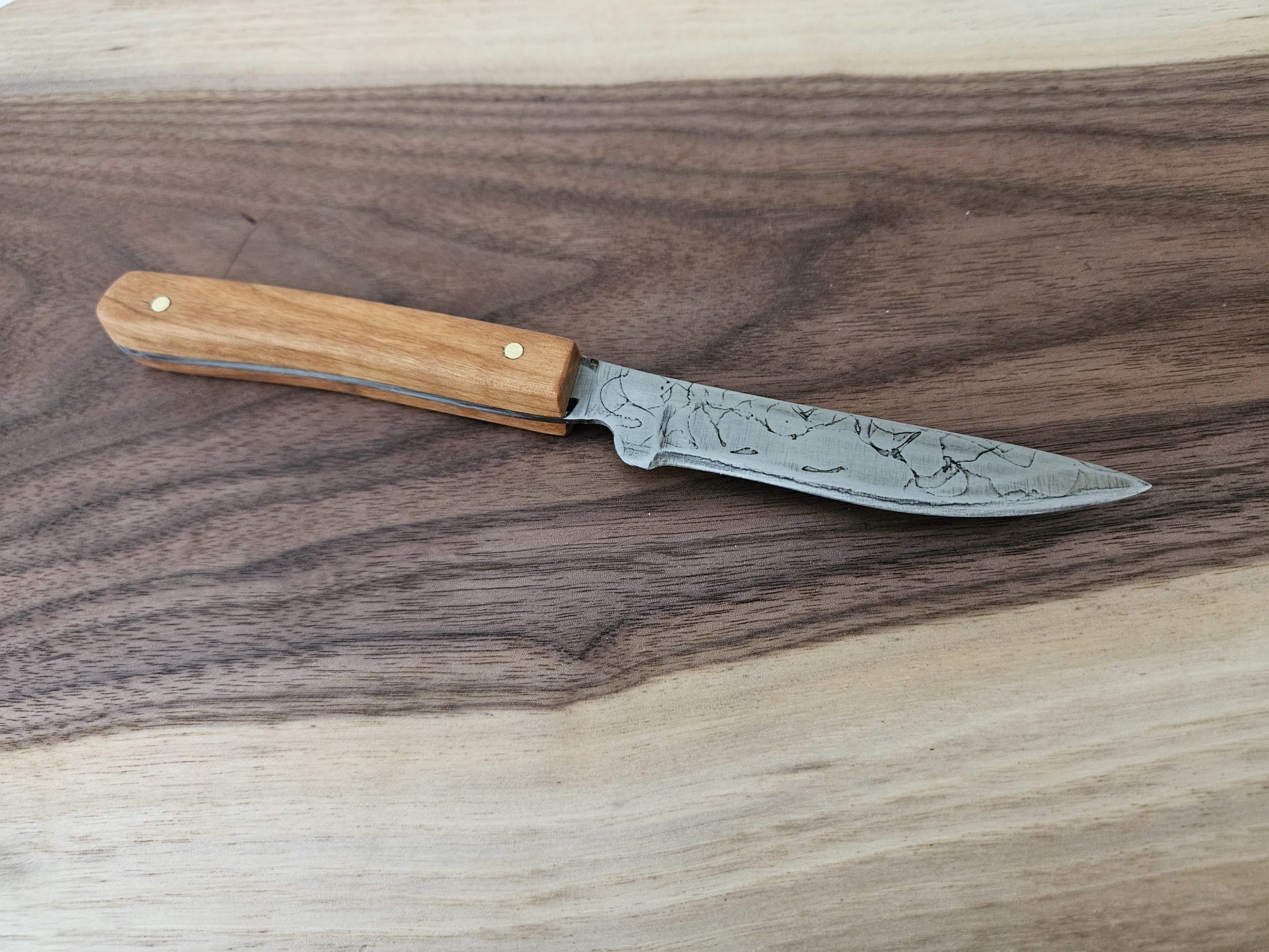 Paring knife - forged by hand from a car - Image 4