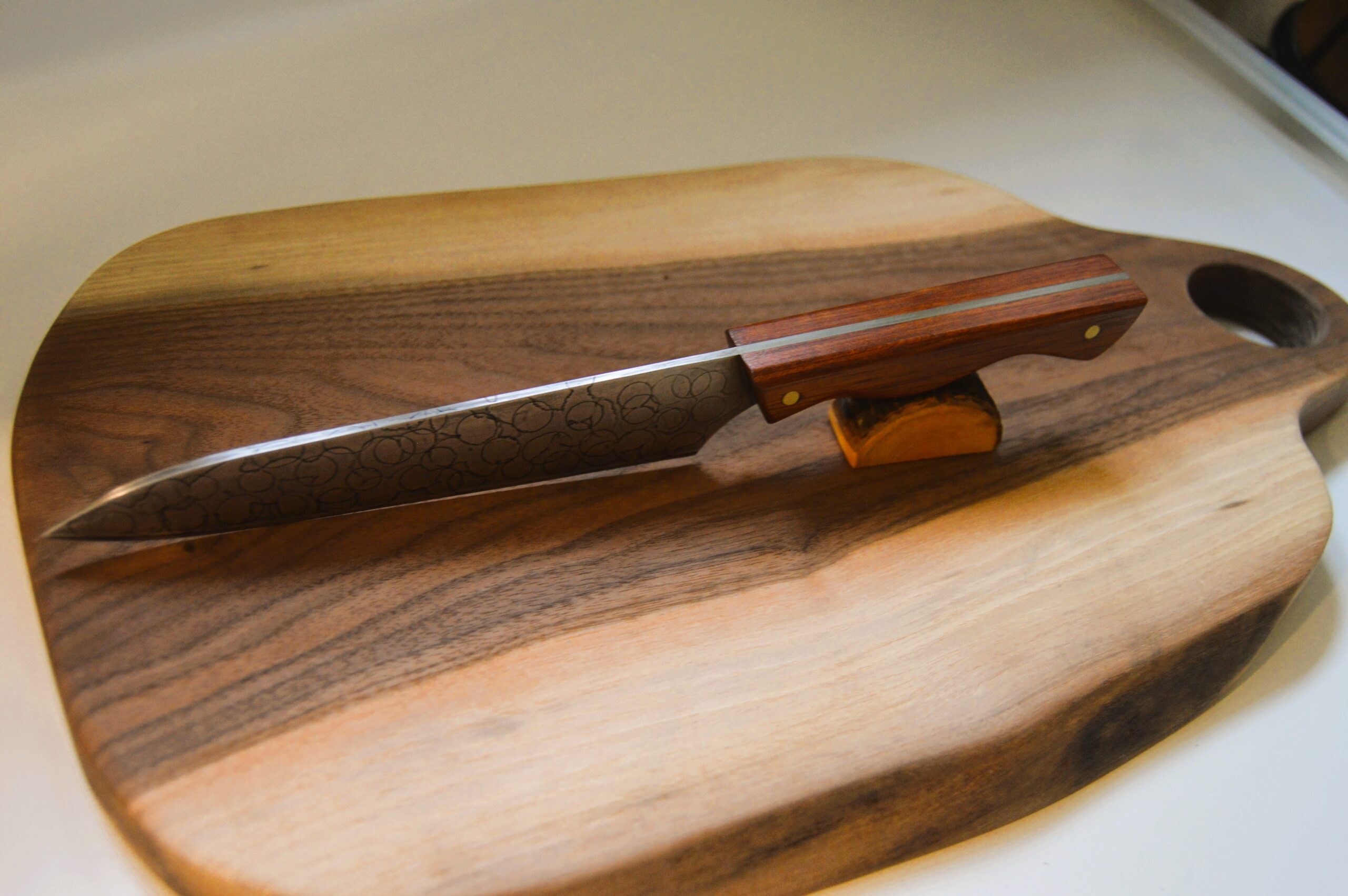 High carbon Chef's knife with red Bloodwood handle - Image 4