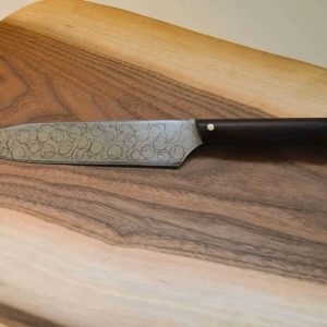 High carbon chef's knife with Claro Walnut handle