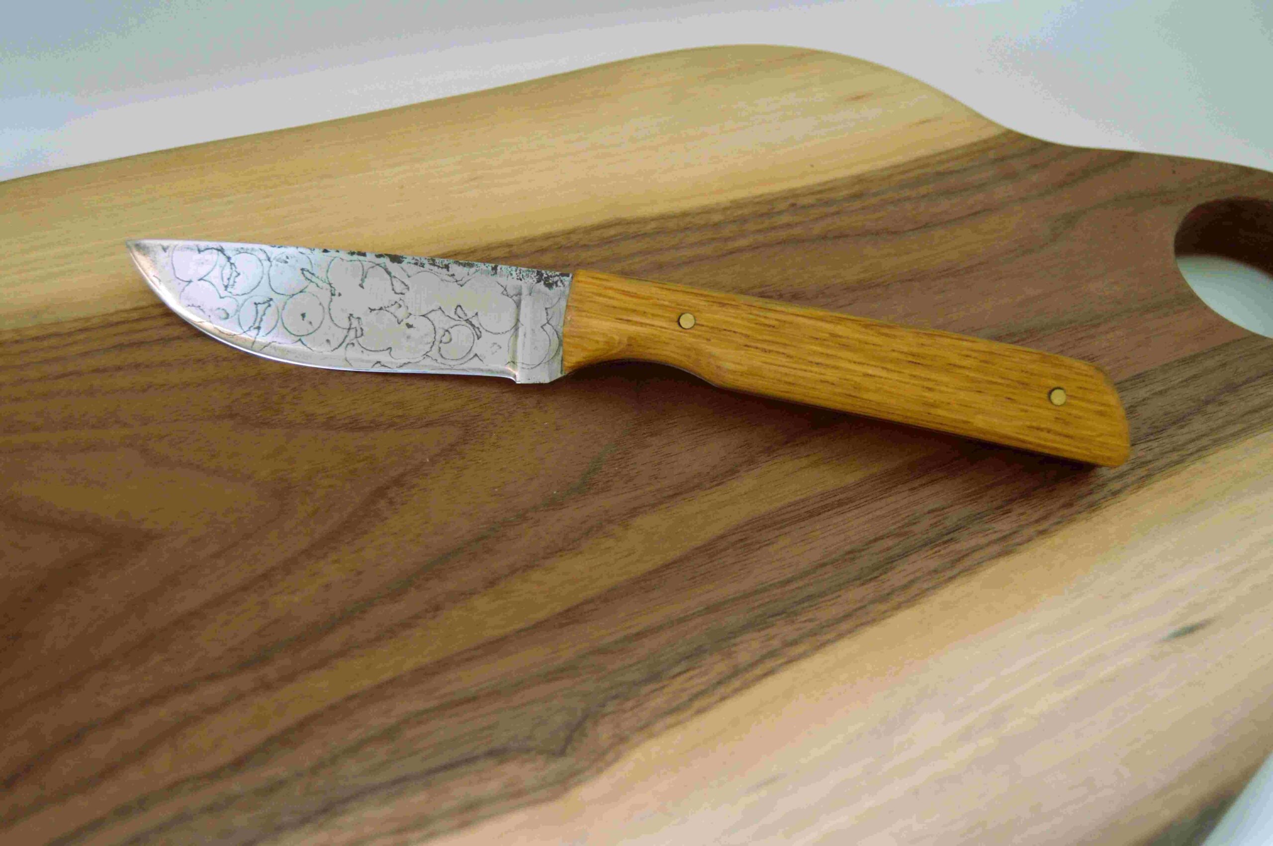 Hand forged camp knife from Ford F150 pickup