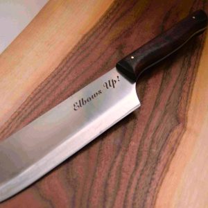 BBQ and kitchen chopper with walnut handle