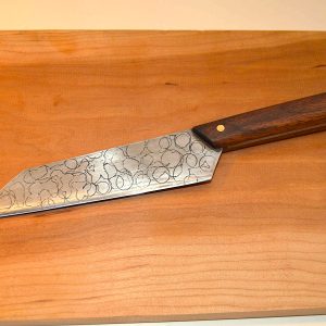 High carbon BBQ knife with walnut handle