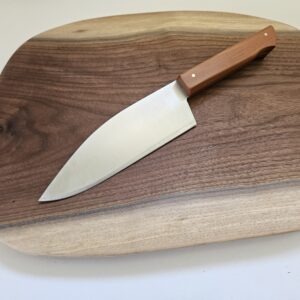 Large chef's knife with Mahogany hardwood handle